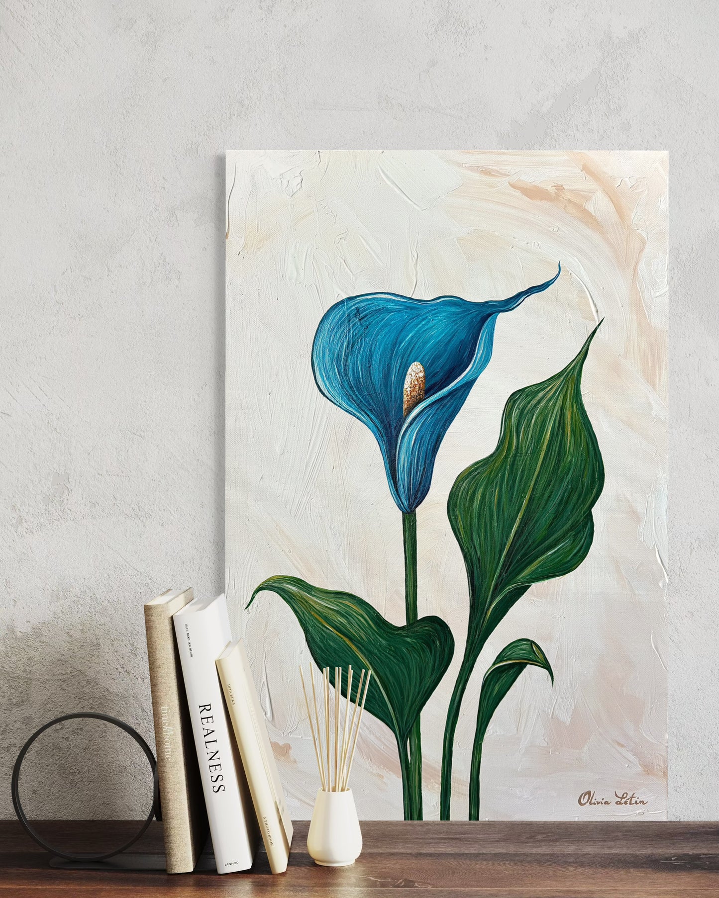 Bleu Calla (40 x 60 cm)